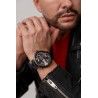 Zegarek Męski Paul Lorens PL11706A2-1A1 na pasku skórzanym w kolorze Czarny/Czarny/Przeszycia Granatowe o szerokości 24/22mm