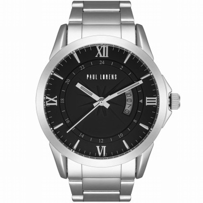 Zegarek Męski Paul Lorens PL3844B3-1C1 na bransolecie stalowej w kolorze Srebrny/Srebrny o szerokości 24/22mm