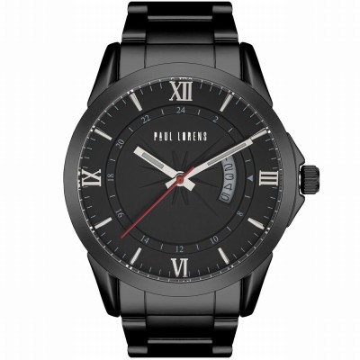 Zegarek Męski Paul Lorens PL3844B3-1A5 na bransolecie stalowej w kolorze Czarny/Czarny o szerokości 24/22mm