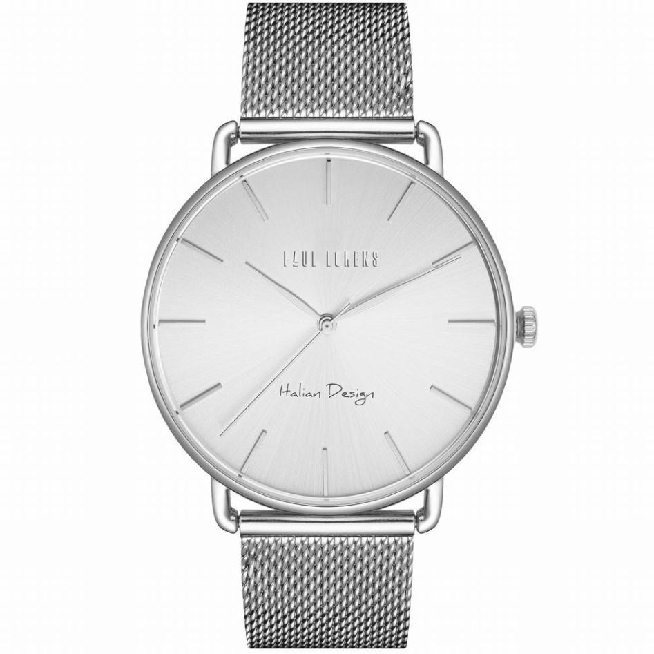 Zegarek Damski Paul Lorens PL13032B-3C1 na bransolecie mesh w kolorze Srebrny/Srebrny o szerokości 20/20mm
