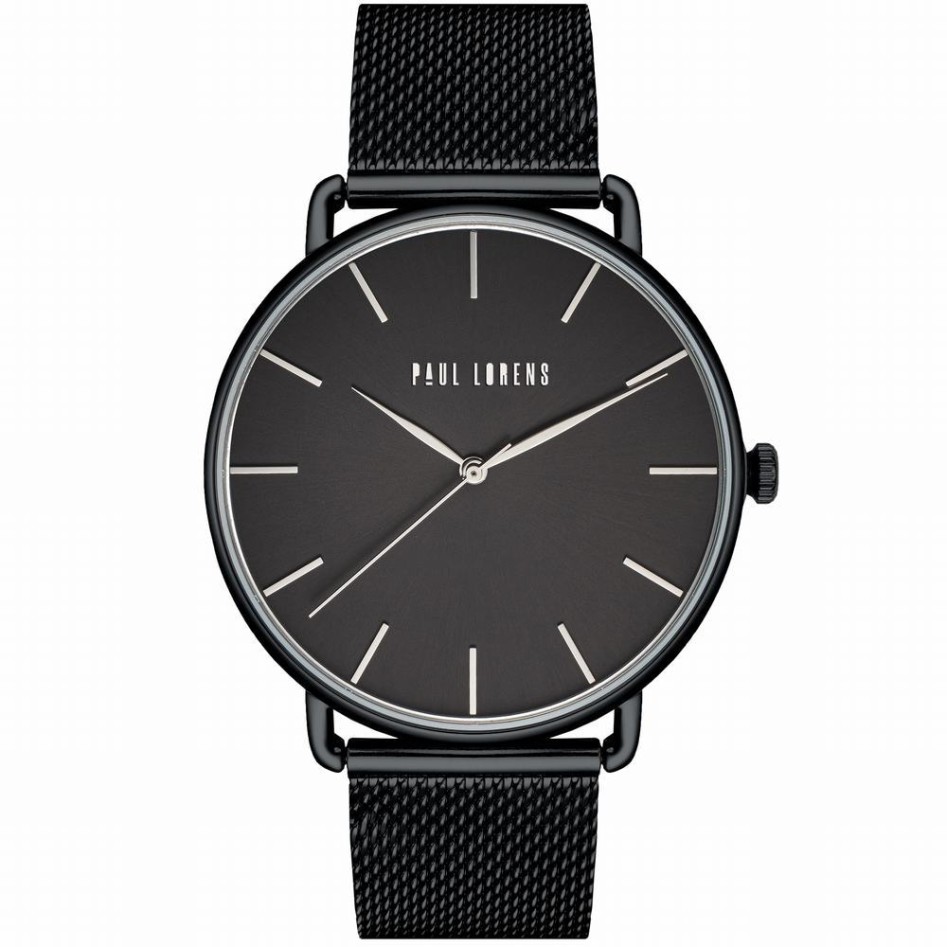 Zegarek Damski Paul Lorens PL13032B-1A1 na bransolecie mesh w kolorze Czarny/Czarny o szerokości 20/20mm