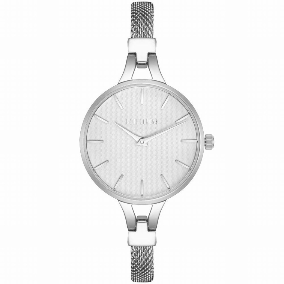 Zegarek Damski Paul Lorens PL12878B-3C1 na bransolecie mesh w kolorze Srebrny/Srebrny o szerokości 8/8mm