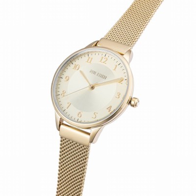 Zegarek Damski Paul Lorens PL12189B-4D1 na bransolecie mesh w kolorze Złoty/Złoty o szerokości 14/12mm