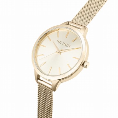 Zegarek Damski Paul Lorens PL10296B-3D1 na bransolecie mesh w kolorze Złoty/Złoty o szerokości 12mm