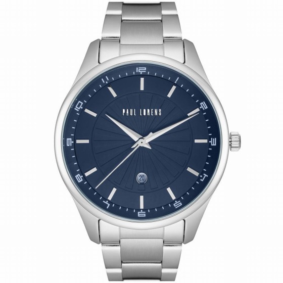 Zegarek Męski Paul Lorens PL12156B2-6C1 na bransolecie stalowej w kolorze Srebrny/Srebrny o szerokości 22/20mm