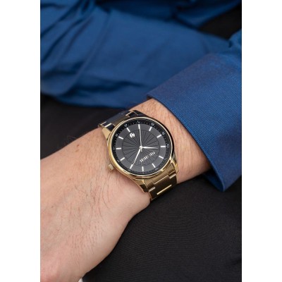 Zegarek Męski Paul Lorens PL12156B2-1D1 na bransolecie stalowej w kolorze Złoty/Złoty o szerokości 22/20mm