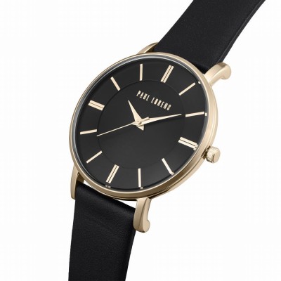 Zegarek Męski Paul Lorens PL10401A-1A2 na pasku skórzanym w kolorze Złoty/Czarny o szerokości 20/18mm
