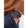 Zegarek Męski Paul Lorens PL11652A5-1A3 na pasku skórzanym w kolorze Czarny/Czarny/Przeszycia Czerwone o szerokości 22/20mm