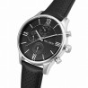 Zegarek Męski Paul Lorens PL11652A6-1A3 na pasku skórzanym w kolorze Czarny/Czarny/Przeszycia Czerwone o szerokości 22/20mm