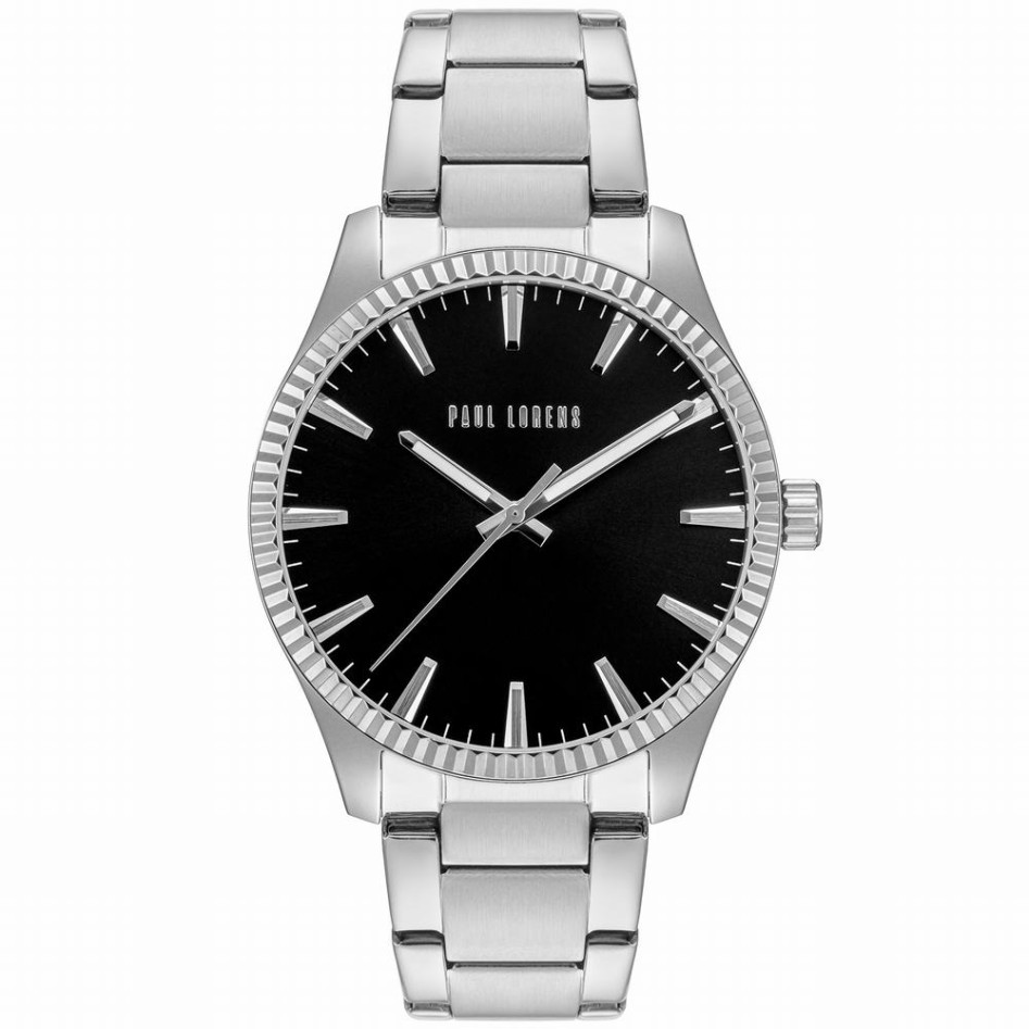 Zegarek Męski Paul Lorens PL20012B-1C1 na bransolecie stalowej w kolorze Srebrny/Srebrny o szerokości 22/20mm