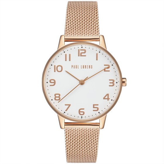 Zegarek Damski Paul Lorens PL11715B2-3D3 na bransolecie mesh w kolorze Różowe Złoto/Różowe Złoto o szerokości 16/14mm