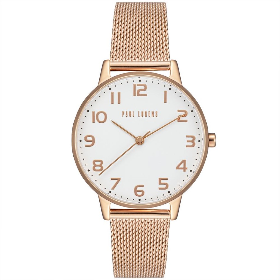 Zegarek Damski Paul Lorens PL11715B2-3D3 na bransolecie mesh w kolorze Różowe Złoto/Różowe Złoto o szerokości 16/14mm