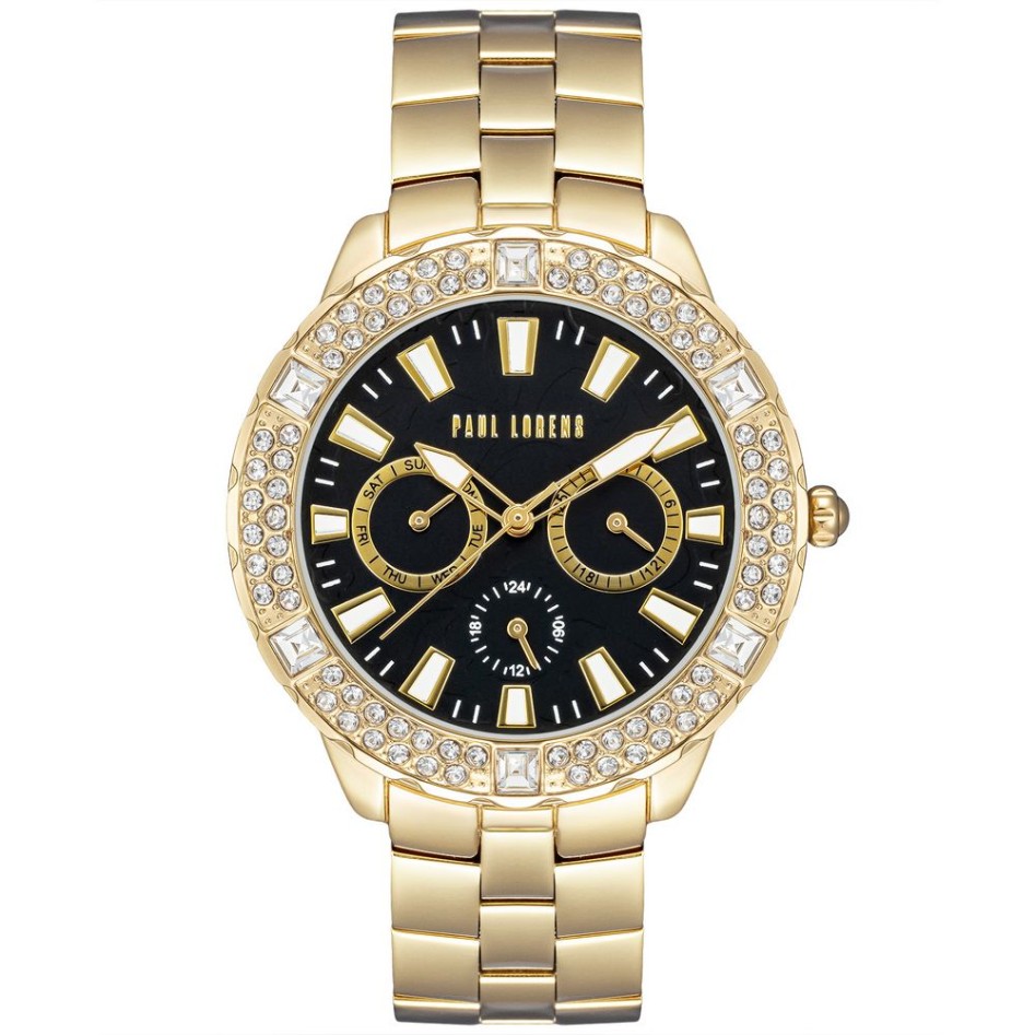 Zegarek Damski Paul Lorens PL8527B3-1D1 na bransolecie stalowej w kolorze Złoty/Złoty o szerokości 18/18mm