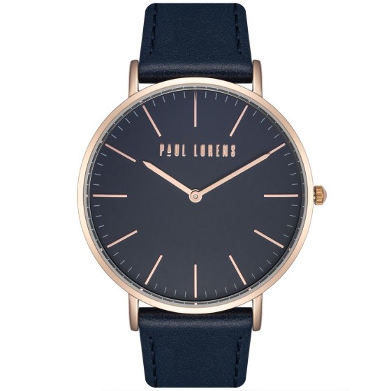 Zegarek Damski Paul Lorens PL11014A7-6F3 na pasku skórzanym w kolorze Różowe Złoto/Czarny o szerokości 20/18mm