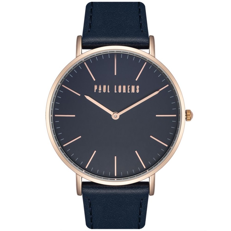 Zegarek Damski Paul Lorens PL11014A7-6F3 na pasku skórzanym w kolorze Różowe Złoto/Czarny o szerokości 20/18mm