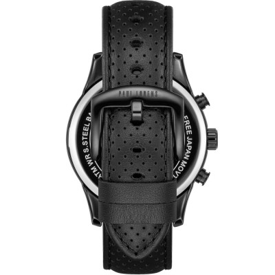 Zegarek Męski Paul Lorens PL11652A6-1A1-2 na pasku skórzanym w kolorze Czarny/Czarny o szerokości 22/20mm
