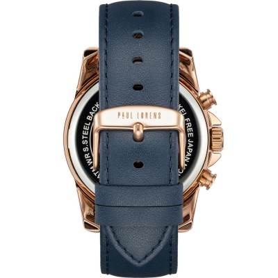 Zegarek Męski Paul Lorens PL9753A8-6F3 na pasku skórzanym w kolorze Miedziany/Granatowy o szerokości 24/22mm