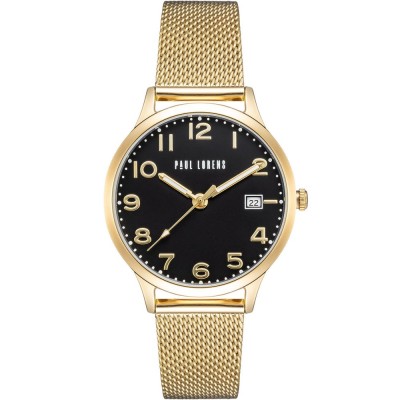 Zegarek Damski Paul Lorens PL20000B-1D1 na bransolecie mesh w kolorze Złoty/Złoty o szerokości 16/14mm