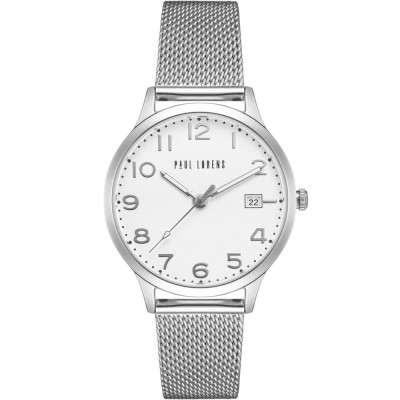 Zegarek Damski Paul Lorens PL20000B-3C1 na bransolecie mesh w kolorze Srebrny/Srebrny o szerokości 16/14mm