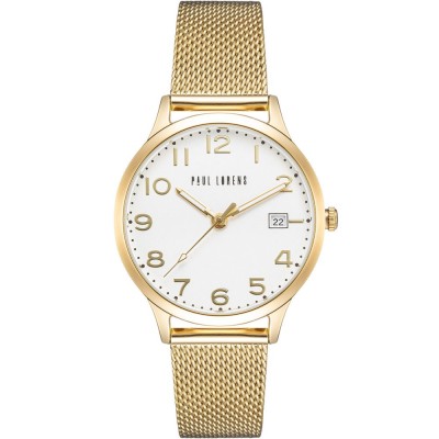 Zegarek Damski Paul Lorens PL20000B-3D1 na bransolecie mesh w kolorze Złoty/Złoty o szerokości 16/14mm