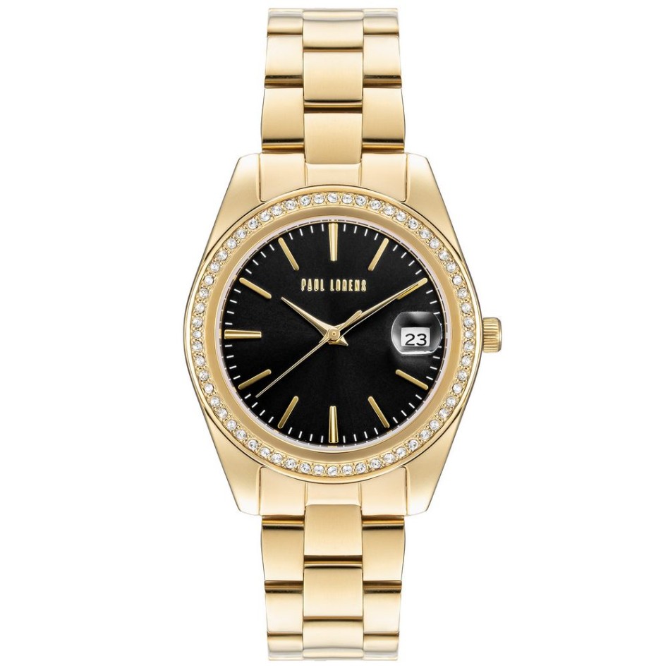 Zegarek Damski Paul Lorens PL20001B-1D1 na bransolecie stalowej w kolorze Złoty/Złoty o szerokości 16/14mm