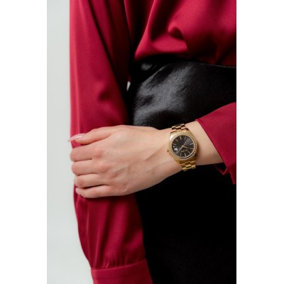 Zegarek Damski Paul Lorens PL20001B-1D1 na bransolecie stalowej w kolorze Złoty/Złoty o szerokości 16/14mm