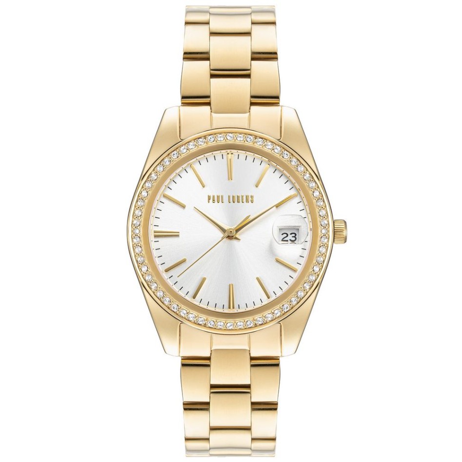Zegarek Damski Paul Lorens PL20001B-3D1 na bransolecie stalowej w kolorze Złoty/Złoty o szerokości 16/14mm