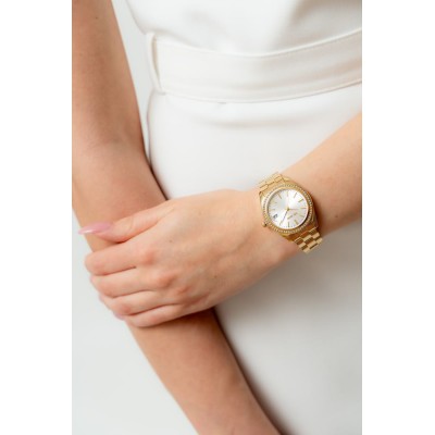 Zegarek Damski Paul Lorens PL20001B-3D1 na bransolecie stalowej w kolorze Złoty/Złoty o szerokości 16/14mm