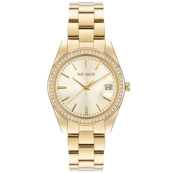 Zegarek Damski Paul Lorens PL20001B-4D1 na bransolecie stalowej w kolorze Złoty/Złoty o szerokości 16/14mm