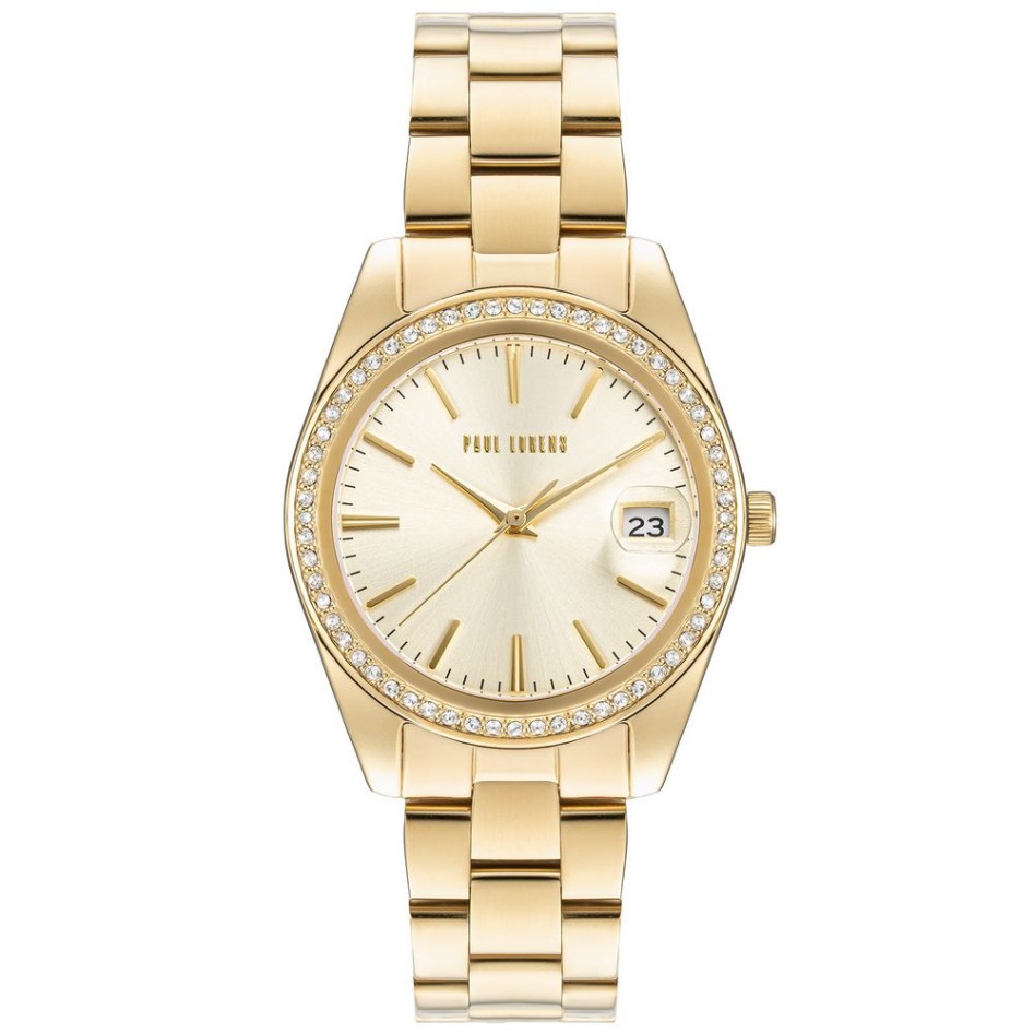 Zegarek Damski Paul Lorens PL20001B-4D1 na bransolecie stalowej w kolorze Złoty/Złoty o szerokości 16/14mm