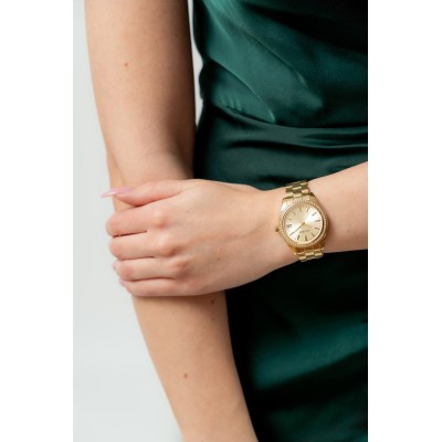 Zegarek Damski Paul Lorens PL20001B-4D1 na bransolecie stalowej w kolorze Złoty/Złoty o szerokości 16/14mm