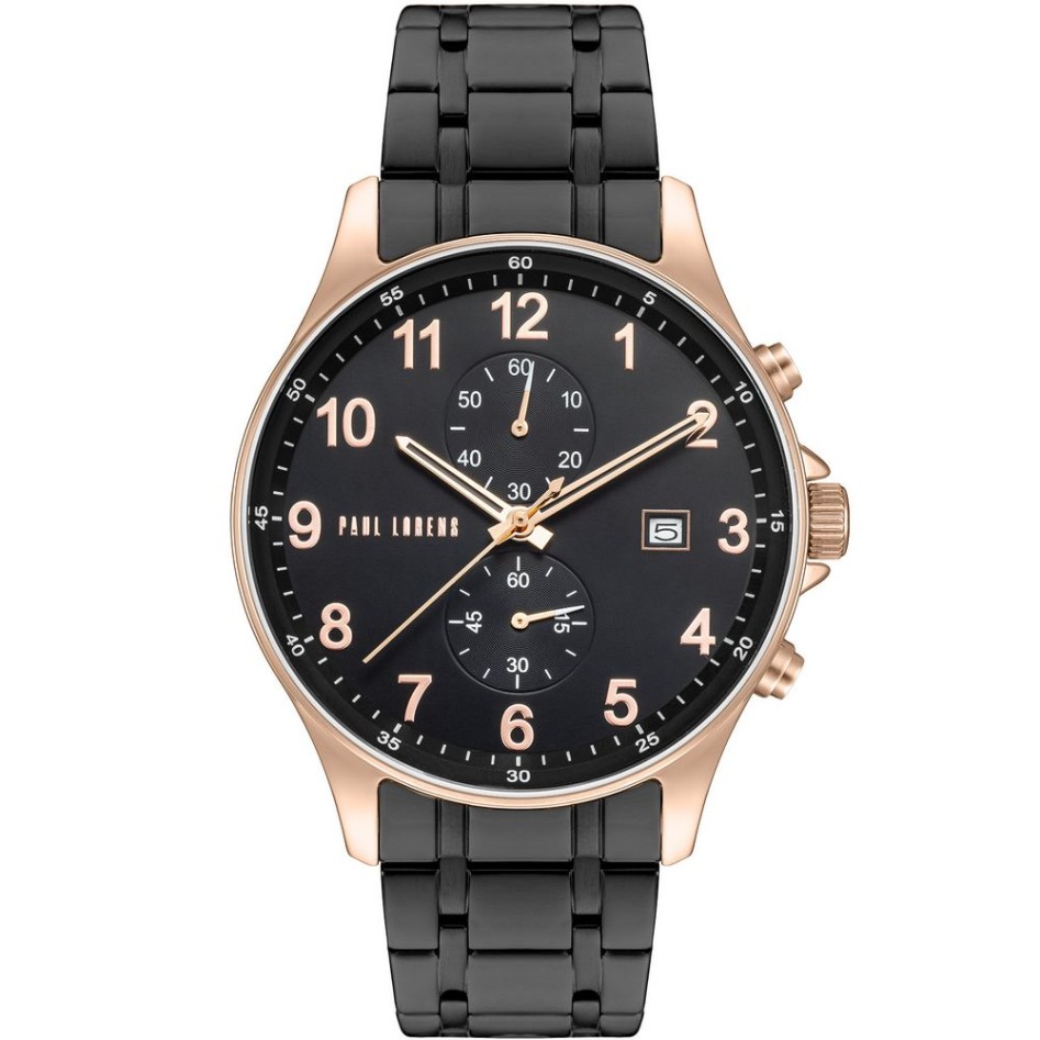 Zegarek Męski Paul Lorens PL20002B-1A4 na bransolecie stalowej w kolorze Miedziany/Czarny o szerokości 22/20mm