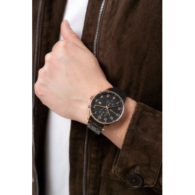 Zegarek Męski Paul Lorens PL20002B-1A4 na bransolecie stalowej w kolorze Miedziany/Czarny o szerokości 22/20mm