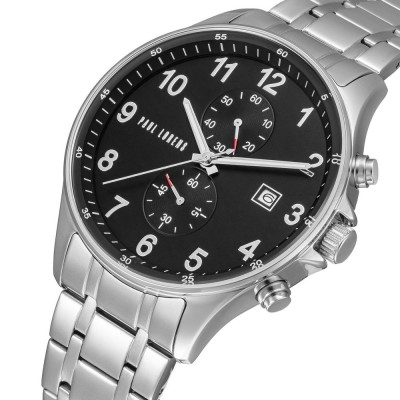 Zegarek Męski Paul Lorens PL20002B-1C1 na bransolecie stalowej w kolorze Srebrny/Srebrny o szerokości 22/20mm