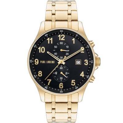 Zegarek Męski Paul Lorens PL20002B-1D1 na bransolecie stalowej w kolorze Złoty/Złoty o szerokości 22/20mm