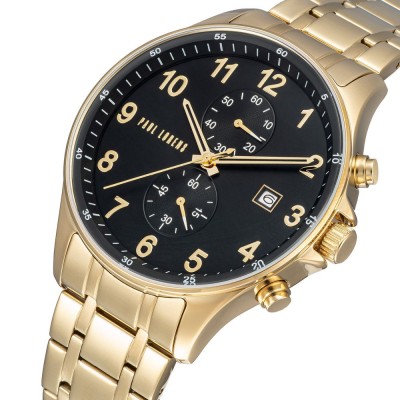 Zegarek Męski Paul Lorens PL20002B-1D1 na bransolecie stalowej w kolorze Złoty/Złoty o szerokości 22/20mm