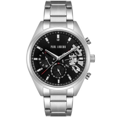 Zegarek Męski Paul Lorens PL20003B-1C1 na bransolecie stalowej w kolorze Srebrny/Srebrny o szerokości 22/20mm