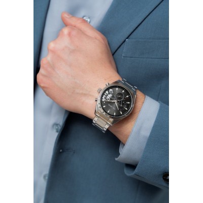 Zegarek Męski Paul Lorens PL20003B-1C1 na bransolecie stalowej w kolorze Srebrny/Srebrny o szerokości 22/20mm