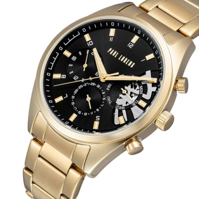 Zegarek Męski Paul Lorens PL20003B-1D1 na bransolecie stalowej w kolorze Złoty/Złoty o szerokości 22/20mm