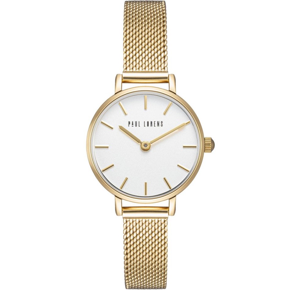 Zegarek Damski Paul Lorens PL20004B-3D1 na bransolecie mesh w kolorze Złoty/Złoty o szerokości 10/10mm