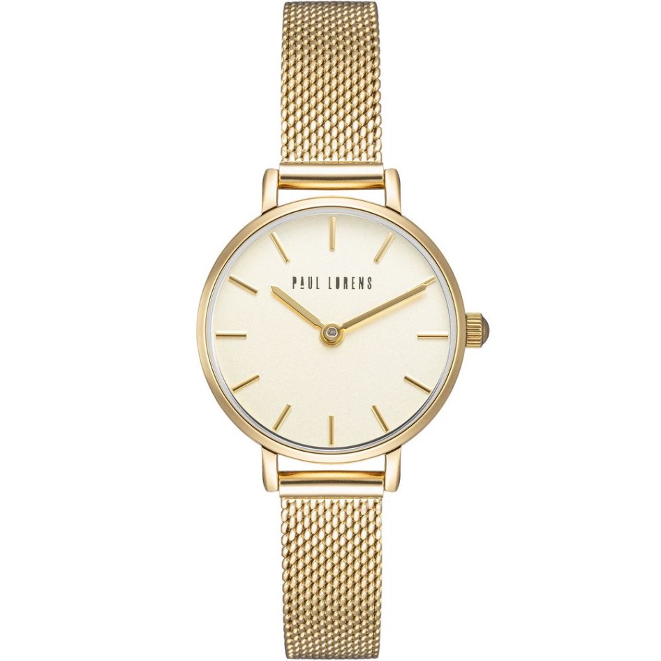 Zegarek Damski Paul Lorens PL20004B-4D1 na bransolecie mesh w kolorze Złoty/Złoty o szerokości 10/10mm