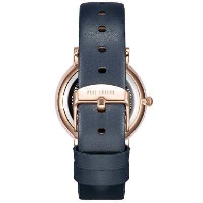 Zegarek Damski Paul Lorens PL20005A-6F3 na pasku skórzanym w kolorze Różowe Złoto/Granatowy o szerokości 20/18mm