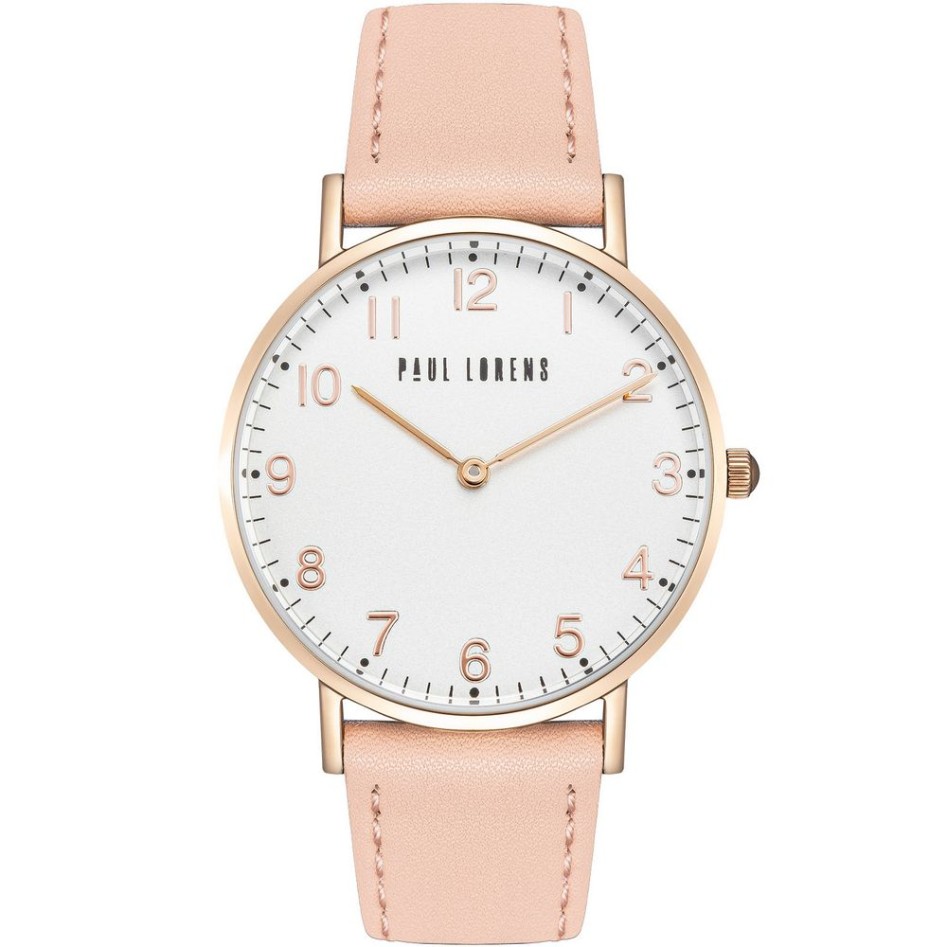 Zegarek Damski Paul Lorens PL20006A-3E3 na pasku skórzanym w kolorze Różowe Złoto/Różowy o szerokości 18/16mm
