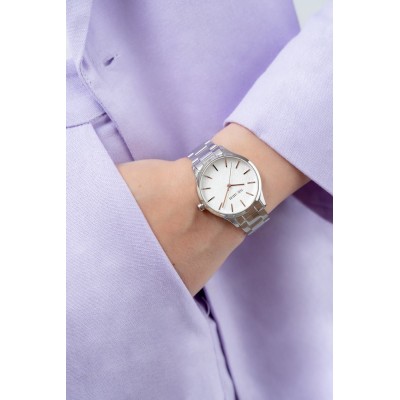 Zegarek Damski Paul Lorens PL20007B-3C1 na bransolecie stalowej w kolorze Srebrny/Srebrny o szerokości 16/14mm