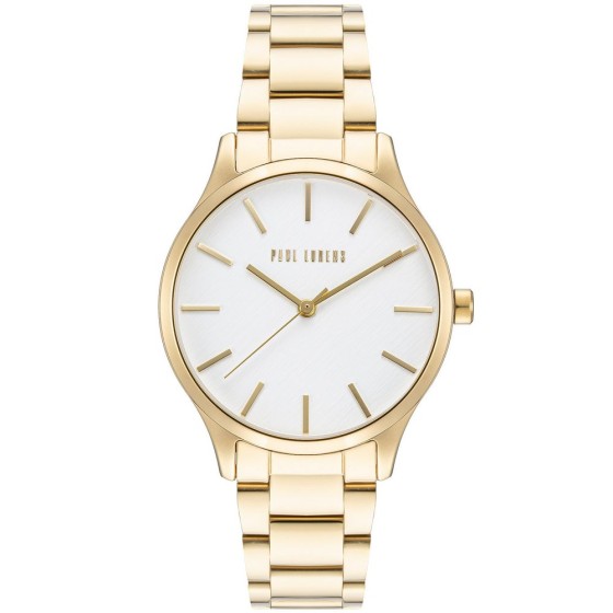 Zegarek Damski Paul Lorens PL20007B-3D1 na bransolecie stalowej w kolorze Złoty/Złoty o szerokości 16/14mm