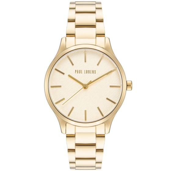 Zegarek Damski Paul Lorens PL20007B-4D1 na bransolecie stalowej w kolorze Złoty/Złoty o szerokości 16/14mm