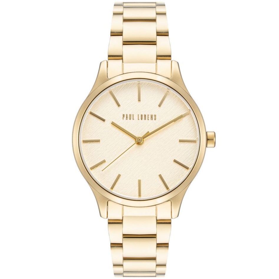 Zegarek Damski Paul Lorens PL20007B-4D1 na bransolecie stalowej w kolorze Złoty/Złoty o szerokości 16/14mm