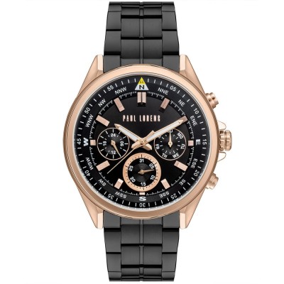 Zegarek Męski Paul Lorens PL20009B-1A4 na bransolecie stalowej w kolorze Miedziany/Czarny o szerokości 22/20mm