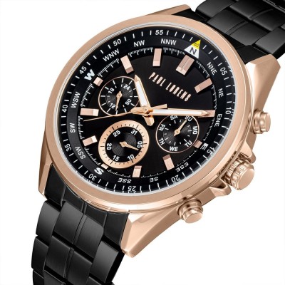 Zegarek Męski Paul Lorens PL20009B-1A4 na bransolecie stalowej w kolorze Miedziany/Czarny o szerokości 22/20mm