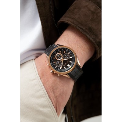 Zegarek Męski Paul Lorens PL20009B-1A4 na bransolecie stalowej w kolorze Miedziany/Czarny o szerokości 22/20mm